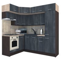 Bucatarie de Colt BIG GENA NEW DR. 160-230, Wenge / Decor 8509